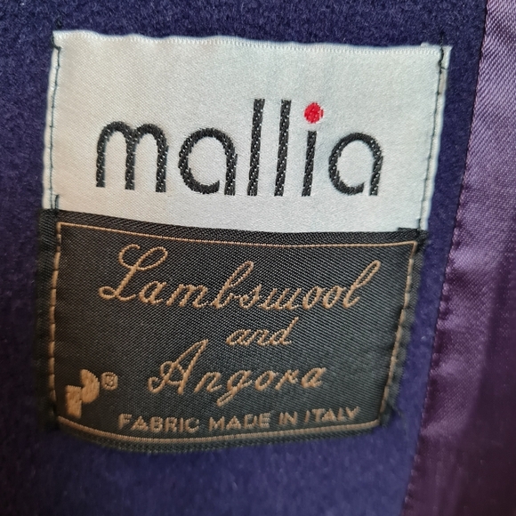 BEAUTIFUL Mallia Purple Soft Lambswool/Angora Single Breasted Pea Coat - Picture 7 of 8